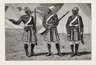 AFGHANISTAN THE AMEER'S BODY-GUARD, ENGRAVING 1879