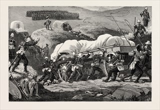 SOME DIFFICULTIES OF THE CAMPAIGN, THE ZULU WAR, ENGRAVING 1879