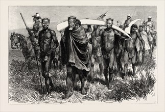 MESSENGERS, THE ZULU WAR, ENGRAVING 1879