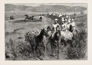 KOPJE ALLEEN, THE ZULU WAR, ENGRAVING 1879