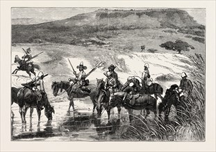 WASHBANK SPRUIT, THE ZULU WAR, ENGRAVING 1879