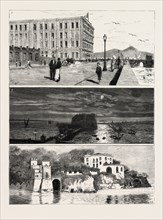 THE EX KHEDIVE OF EGYPT AT NAPLES, ITALY, ENGRAVING 1879, 1, Royal Hotel des Etrangers, Temporary