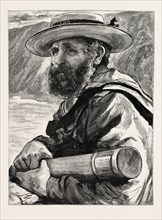 THE COAST GUARDS MAN, BY HUBERT HERKOMER, ENGRAVING 1879, UK, britain, british, europe, united