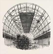 THE GREAT EXHIBITION BUILDING, THE CRYSTAL PALACE: VIEW SHOWING THE RIBS OF THE TRANSEPT, LONDON,