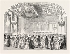 GRAND BALL AT THE BRIGHTON PAVILION (THE MUSIC ROOM), UK, 1851 engraving