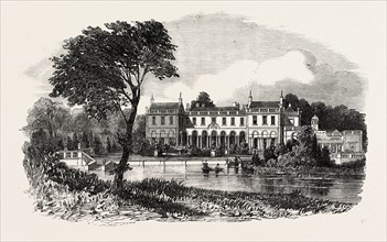 CLUMBER, THE SEAT OF THE LATE DUKE OF NEWCASTLE, UK, 1851 engraving