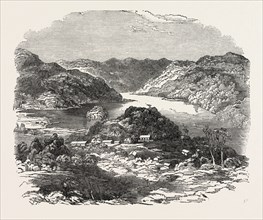 MOKAU RIVER, FORTY MILES NORTH OF NEW PLYMOUTH, NEW ZEALAND, 1851 engraving