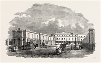 THE NEW TERMINUS OF THE SOUTH EASTERN RAILWAY, AT LONDON BRIDGE, LONDON, UK, 1851 engraving