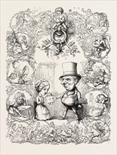 ST. VALENTINE'S DAY. BY RICHARD DOYLE, 1824-1883, BRITSH ILLUSTRATOR OF THE VICTORIAN ERA., 1851