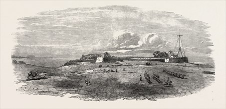 CANAMORE FORT, RACE COURSE, AND PARADE, 1851 engraving
