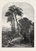 THE MOORLAND STREAM, PAINTED BY H. JUTSUM, EXHIBITION OF THE BRITISH INSTITUTION, UK, 1851