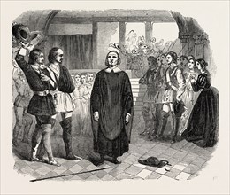 SCENE THE LAST, FROM THE NEW DRAMA OF SIXTUS V., AT THE OLYMPIC THEATRE, LONDON, UK, 1851 engraving