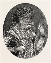 GOOLAB SING, FROM A MINIATURE BY A PERSIAN ARTIST, 1851 engraving