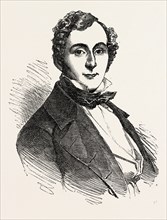 GUSTAV ALBERT LORTZING, 1801-1851, GERMAN COMPOSER, ACTOR AND SINGER. GERMANY, 1851 engraving