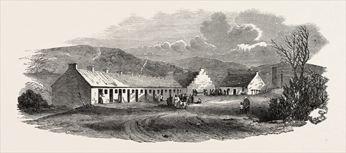 PITMEN'S DWELLINGS, 1851 engraving