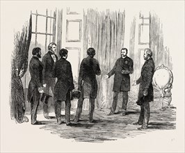 INTERVIEW WITH THE KING OF DENMARK, 1851 engraving