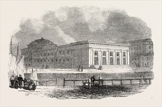 THE THORVALDSEN MUSEUM, DENMARK. BERTEL THORVALDSEN, 1770-1844, DANISH SCULPTOR, 1851 engraving