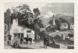 THE VILLAGE SMITHY BY GEORGE DODGSON,1811-1880,  EXHIBITION OF THE SOCIETY OF PAINTERS IN WATER