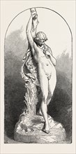 BOY AT A STREAM BY JOHN HENRY FOLEY, 1818-1874, 1851 engraving