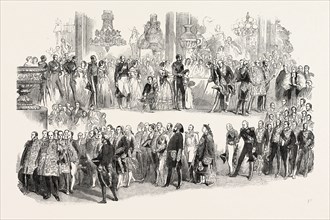 OPENING OF THE GREAT EXHIBITION: THE ROYAL PROCESSION, LONDON, UK, 1851 engraving