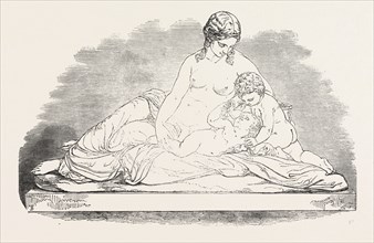 EXHIBITION OF THE ROYAL ACADEMY, THE MOTHER (SCULPTURE), BY J.H. FOLEY, A., 1851 engraving