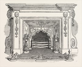 FIRE PLACE BY MESSRS. BAILEY AND SON, 1851 engraving