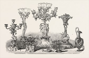 GROUP OF PLATE, BY SMITH AND NICHOLSON, 1851 engraving