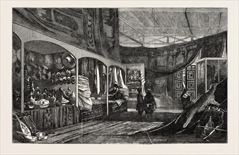 THE TUNIS COURT, CRYSTAL PALACE, THE GREAT EXHIBITION, HYDE PARK, LONDON, UK, 1851 engraving