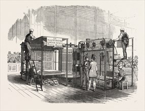 PATENT VERTICAL PRINTING MACHINE, IN THE GREAT EXHIBITION, CLASS C, No. 122, LONDON, UK, 1851