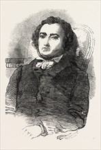 M. JULES JANIN,1804-1874, French writer and critic, FRANCE, 1851 engraving