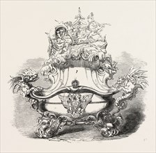 ASCOT RACE PLATE, THE EMPEROR OF RUSSIA'S VASE, HORSE RACING, EQUESTRIAN, 1851 engraving