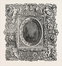 CARVED PICTURE FRAME, TUSCANY, ITALY, 1851 engraving