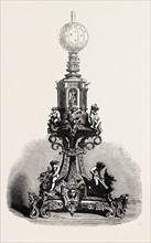 LAMP IN GOLD AND SILVER, BY M. VITTOZ, 1851 engraving