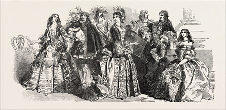 HER MAJESTY QUEEN VICTORIA'S COSTUME BALL AT BUCKINGHAM PALACE, LONDON, UK: COSTUMES WORN BY THE