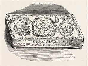 GOLD BOX PRESENTED TO MDLLE. JENNY LIND, BY THE FIREMEN OF NEW YORK, UNITED STATES OF AMERICA;