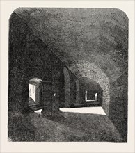 CRYPT DISCOVERED UNDER THE DEANERY HOUSE, WATERFORD, 1851 engraving