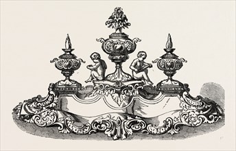 SILVER INKSTAND, BY MESSRS. DODD, CORNHILL, 1851 engraving