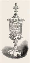 ENGRAVED GLASS GOBLET, BY BOHM, 1851 engraving