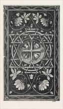 BIBLE COVER, IN METAL, BY MESSRS. LEIGHTON, HARP ALLEY, 1851 engraving