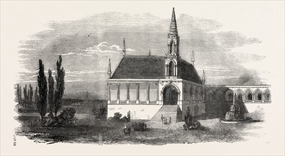 MARBLE CHURCH AT TINOS, GREECE, 1851 engraving