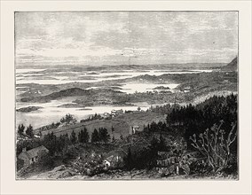 VIEW FROM GIBBS HILL, BERMUDA, 1873 engraving