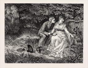 STRAYED FROM THE PICNIC, 1873 engraving