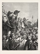 NONE BUT THE BRAVE DESERVE THE FAIRâ€ù A SKETCH IN THE CROWD DURING THE RECEPTION OF OSMAN PASHA AT
