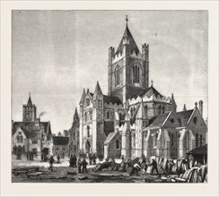 THE RESTORATION OF CHRIST CHURCH CATHEDRAL, DUBLIN, IRELAND, VIEW OF THE EXTERIOR AND THE SYNOD