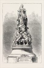 UNVEILING THE STATUE OF CATHERINE II AT ST. PETERSBURG, RUSSIA: THE MONUMENT, 1873 engraving