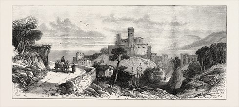 THE SENTENCE ON MARSHAL BAZAINE: CANNES, WHERE MARSHAL BAZAINE'S FAMILY WILL RESIDE, 1873 engraving