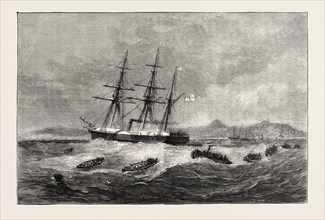 THE ASHANTEE WAR: LANDING THE FORCES FOR SIR GARNET WOLSELEY'S RECENT MARCH ON DUNQUAH, ANGLO
