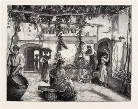 Les vendanges en Italie, 1873