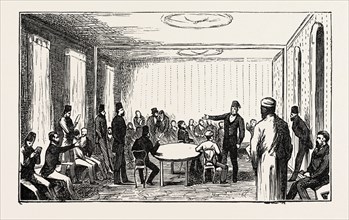 VICEROY'S DAIRA (AUCTION ROOM): VENTE UNO, COURAGIO, SIGNORE, COURAGIO, EGYPT, 1873 engraving