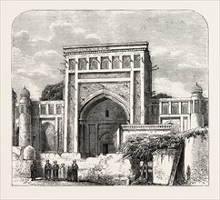 THE RUSSIAN EXPEDITION TO KHIVA, VIEWS IN THE CITY: THE SCHOOL RACHIM-BERBI-BIA, UZBEKISTAN, 1873